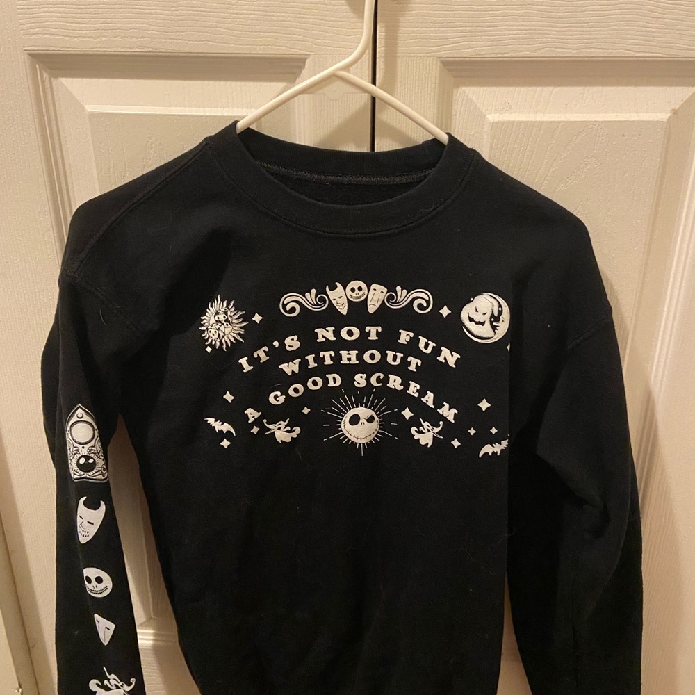 Black Graphic Goth Jack Skellington Shirt